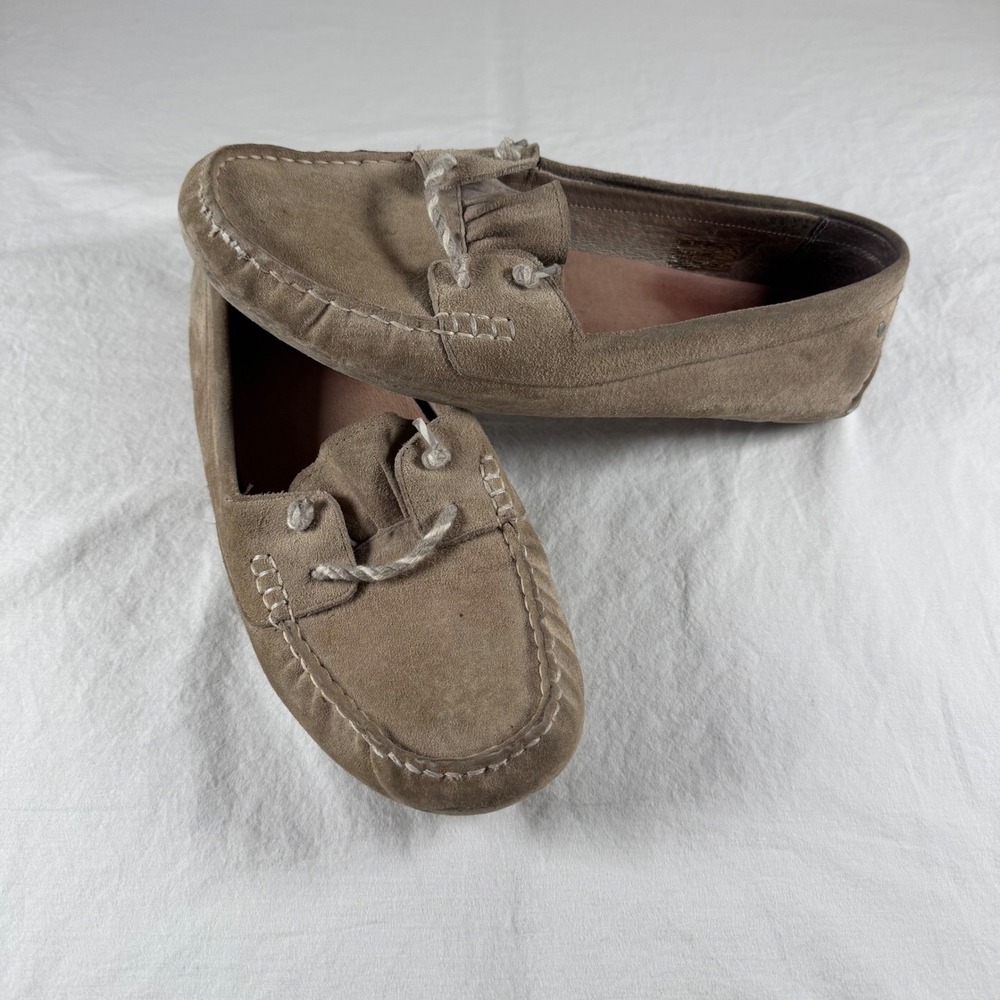 UGG Women's Size 12 Brown Suede Slip On Driving Moccasin Shoes 1006660